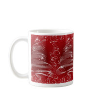 Abstract Red X'mas Tree & Swirls Mug