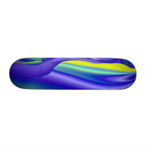 Abstract regenbogen in gelb lila blau personalisiertes skateboard