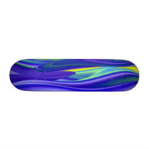 Abstract regenbogen in gelb lila blau individuelle skatedecks