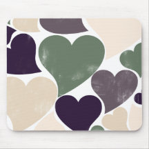 Abstract Retro Hearts Mousepad