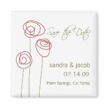 Abstract Roses- Personalize it! Refrigerator Magnets