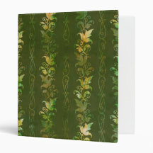 Abstract Rows of Green Leaves Binder