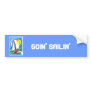 Abstract Sailboat and Sun Stamp Bumper Stickers