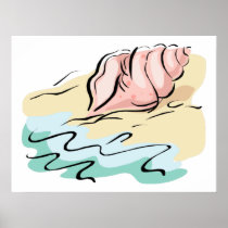 Abstract Seashell Posters and Prints