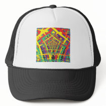 Abstract shapes trucker hat