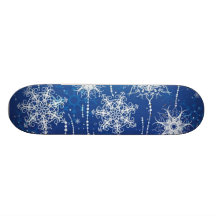 Abstract Snowflakes Skateboard