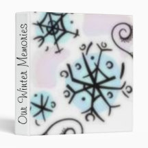 Abstract Snowflakes Vinyl Binders