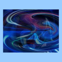 Abstract Space Ship Uncloaking Poster posters