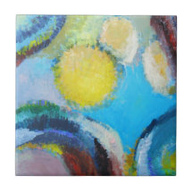 Abstract Spores (microscopic expressionism) Tiles