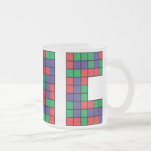 Abstract square design mugs