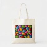 Abstract Stained Glass Tote Bags