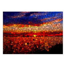 Abstract Sunset Business Card Templates