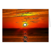 Abstract Sunset Card