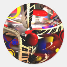 Abstract Surrealism Round Sticker