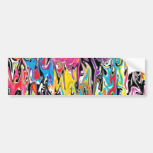 Abstract Swirl Bumper Stickers