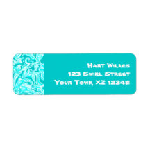 Abstract Swirl Return Address Labels
