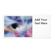 Abstract Swirls in Pink, Blue, and Orange Photo Card