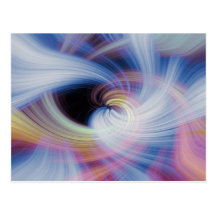 Abstract Swirls in Pink, Blue, and Orange Postcards