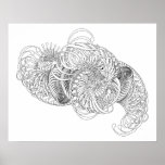 abstract swirls poster