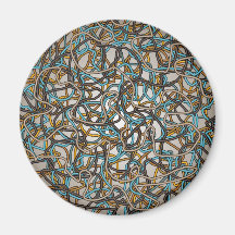 Abstract Tangled Threads Magnet