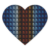 Abstract Texture's Heart Sticker