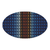 Abstract Texture's Oval Stickers