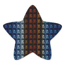 Abstract Texture's Star Sticker