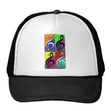 Abstract Treble Clef Mesh Hat