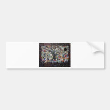 abstract tree painting bumper sticker