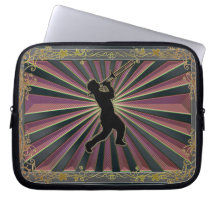 Abstract Trombone Player Laptop Sleeve