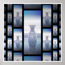 Abstract Vases Collage Posters