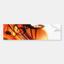 Abstract Violin Art Bumper Stickers