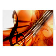 Abstract Violin Art Card