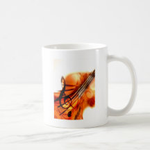 Abstract Violin Art Coffee Mugs