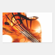Abstract Violin Art Sticker