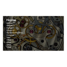 Abstract Watch gears Business Cards