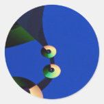 Abstract Watching you Round Stickers