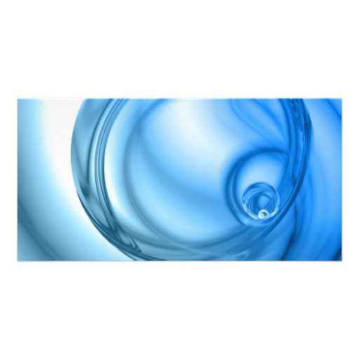 Abstract Water Swirl Textured Photo Card