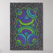 Abstract Wave Pattern Posters