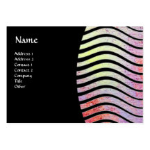 ABSTRACT WAVES MONOGRAM BUSINESS CARD