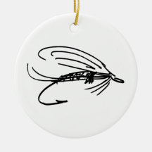 Abstract Wet Fly Lure Ornament