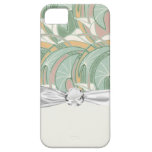 abstract white lily art nouveau pattern art iPhone 5 case