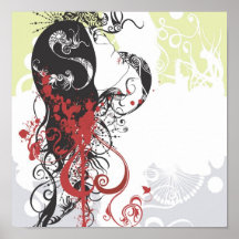 Abstract woman's face Poster