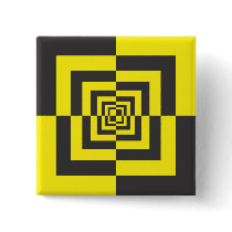 abstract yellow and black alternance button