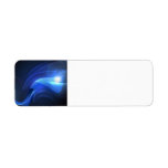 AbstractBlueWavesVectorBackground ROYAL BLUE BLACK Return Address Labels