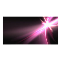 Abtract Pink Energy Fractal Photo Greeting Card