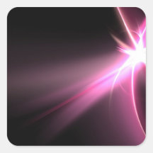 Abtract Pink Energy Fractal Sticker