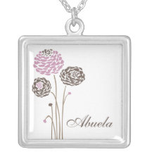Abuela Necklace Stylish Dahlia Flowers
