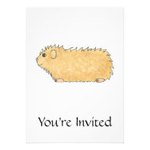 Abyssinian Guinea Pig. Custom Invitations