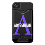 Abyssinian Monogram Design Id Iphone 4 Covers